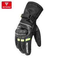 MOTOWOLF Gants Chauffants Utiles en Cuir, Prix Abordable, pour Moto, Motard, Ski, en Hiver pour Hommes — En Stock