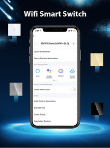 Tawoia สวิตช์สัมผัส WIFI อัจฉริยะควบคุมด้วยเสียงผ่านกูเกิ้ลบ้าน <span class=keywords><strong>Alexa</strong></span> <span class=keywords><strong>Echo</strong></span> - Product Image 4