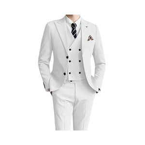 Nuevos trajes de negocios de tres piezas para hombre de comercio exterior, ajustados, de talla grande, impermeables, transpirables, para boda, vestido de novio, chaqueta - Product Image 1