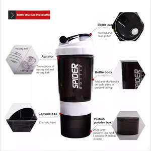 Grosir botol pengocok Fitness Gym Plastik Protein bubuk Promosi ramah lingkungan kustom dengan Logo khusus - Product Image 2