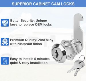 Offre Spéciale : Serrure à Came en Alliage de Zinc Série 800 pour Meubles, Serrure de Boîte aux Lettres en Acier Inoxydable, Installation Facile, Serrure de Meuble Fabriquée en Chine - Product Image 4