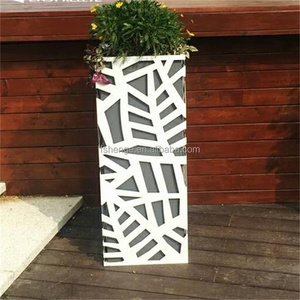 Hiện Đại Trang Trí Nội Thất Lớn Ngoài Trời Trồng Cao Trắng Khổng Lồ Sàn Bình Thép Mạ Kẽm Cây Và Hoa Chậu Vườn Nhà Máy Nồi - Product Image 6