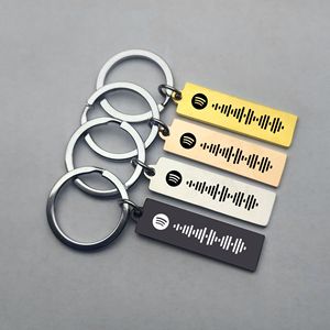 LLavero de código de <span class=keywords><strong>Spotify</strong></span> para hombres y mujeres, llavero personalizado de acero inoxidable, grabado láser, <span class=keywords><strong>Spotify</strong></span>, regalos de recuerdo - Product Image 5