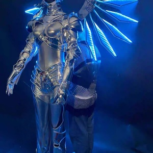 Disfraz de Baile LED Mecánico para Mujer, Diseño de Guerrera del Futuro, Brillante y Tecnológico, Original para el Día de San Valentín, 100% Poliéster - Product Image 5