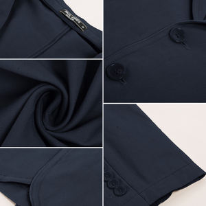 معطف رجالي غير رسمي بأكمام طويلة بطية صدر 3 أزرار معطف مقاس كبير للرجال سترة قطنية - Product Image 6