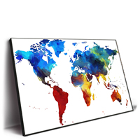 Grandes impressions sur toile, carte du monde, image, Art moderne, impression numérique HD, travail d'art, peinture