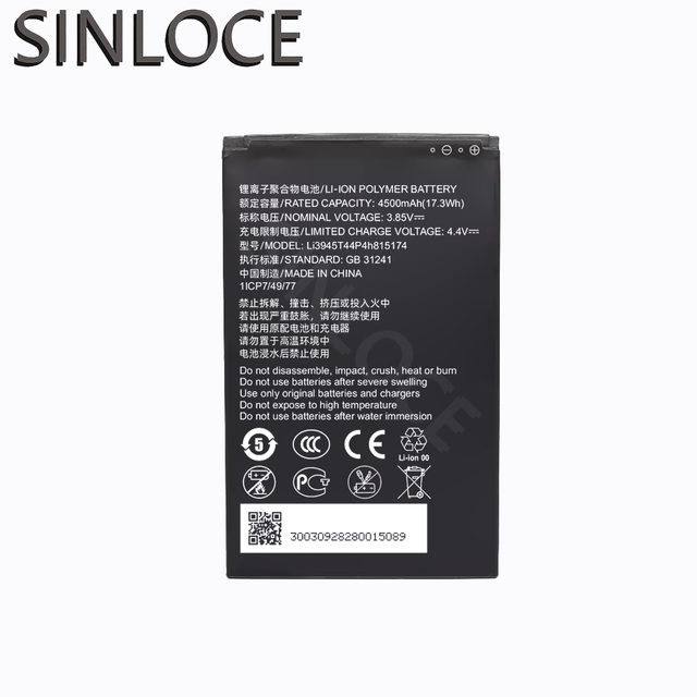 3.85V 4500mAh Li3945T44P4h815174 Battery for ZTE MU5001 5G Wifi 6 Hotspot Wireless Router BATTERY