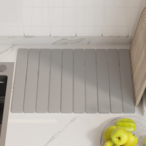 Stone <strong>Drying</strong> <strong>Mat</strong> for <strong>Kitchen</strong> Counter Large Stone Dish <strong>Drying</strong> <strong>Mat</strong> Foldable Absorbent Diatomaceous Earth Quick Dry Bath <strong>Mat</strong> - Product Image 3
