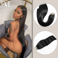 Nouvelle tendance cuticule alignée cheveux vierges bruts couleur naturelle os droit vrais cheveux humains pas cassé pas de cheveux de plumes ternes