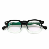 Lunettes carrées unisexes avec monture en acétate et verres PC transparents, légères et polyvalentes pour tous les jours.