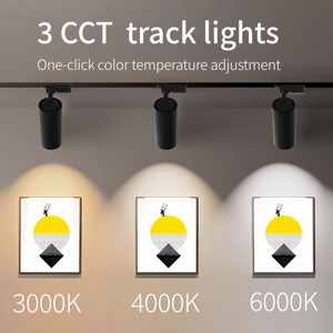 Chất lượng cao 3 CCT COB theo dõi ánh sáng tại chỗ 30 Wát đen 4 dây nhôm đèn bodytrack ánh sáng tại chỗ cho cửa hàng - Product Image 2