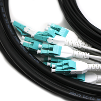 Kabel Patch Fiber Optik 12 Core LC Uniboot ODC yang Diperkuat IP67, 10m LSZH untuk Kabel Tautan Kabinet Radio 5G