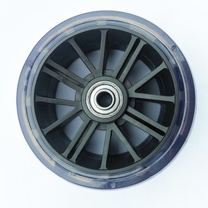 Roue pivotante en PVC Q 097 noire, silencieuse, absorbant les chocs, pour voiture jouet et roues auxiliaires de poussette pour enfants - Product Image 4