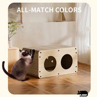 Griffoir multifonctionnel pour chat avec design escamotable, en carton de qualité E1, meuble écologique