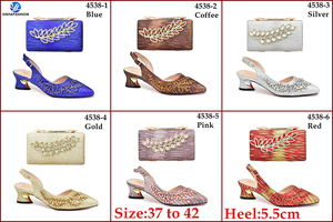 Nuovi Arrivi: Set Coordinato di Scarpe e Borsa, Ultimo Design di Scarpe <span class=keywords><strong>con</strong></span> Tacco Alto e Piattaforma Comoda per <span class=keywords><strong>Camminare</strong></span> - Product Image 2
