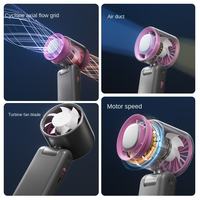 Nouveau ventilateur portatif sans pales à turbine haute vitesse, pliable, en plastique, rechargeable par USB, avec fonction de compresse froide pour usage extérieur