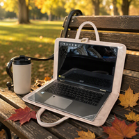 Étui pour ordinateur portable en cuir respirant et imperméable, couleurs mélangées tendance, pour sac à main - Utilisation quotidienne, protection au bureau et au travail