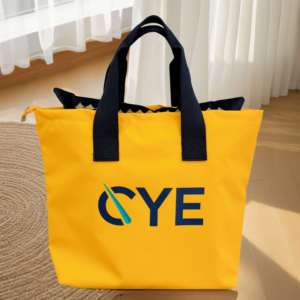 Bolsas de Mano de Nailon Amarillo CYE, Impermeables, de 16 Pulgadas, Bolsas de Hombro para Mujer, Bolsas de Compras Portátiles para Viajes - Product Image 6