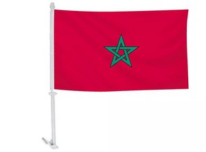 Digital Printed Wholesale 30x45cm 12x18inch Digital Printed Moroccan Country <b>Flag</b> Custom Morocco Car <b>Flag</b> - Product Image 2