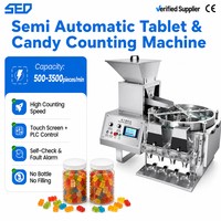 Machine de comptage de pilules, comprimés et capsules semi-automatique électronique à commande PLC, certifiée CE, facile à nettoyer, pour les bonbons gélifiés