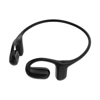 Headphone Bluetooth Open Ear dengan Mikrofon, Headset Nirkabel Peredam Kebisingan dengan Tombol Mute yang Dirancang untuk Rapat