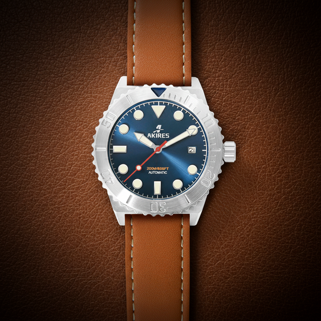 Custom Brand 100M Waterproof Automatic Mechanical Stainless Steel 41mm Watches Men 50pcs Japan Miyota Movement Leather Band