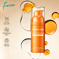 Sérum à la vitamine C en marque privée, sérum antioxydant pour l'éclat de la peau, flacon en verre de 30 ml, éclaircissement cellulaire de la peau, uniformisation du teint