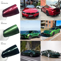 Rouleaux de vinyle pour enveloppement de voiture en PET/TPU, couleur vert foncé, film de protection de peinture PPF, enveloppement de voiture, accessoires de carrosserie, autocollant de carrosserie