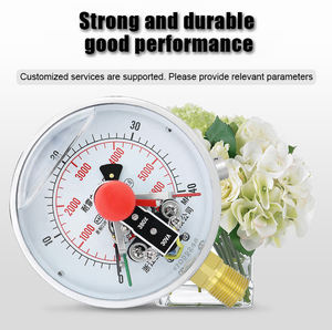 Yağ dolu gaz sıvı ölçüm basınçlı manometre doğru basınç okumaları iplik elektrik temas yağ basınç göstergesi - Product Image 6