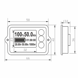 TK15  Coulombmètre  80V 50A 100A 350A  Testeur de capacité et de tension de batterie  Voltmètre numérique pour voiture et moto - Product Image 5