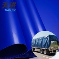 Tissu de bâche en PVC résistant au feu TianJin, 550 GSM, haute résistance, résistant aux UV, pour couverture de camion, couverture de remorque