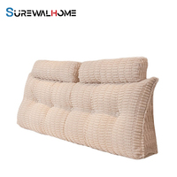 SUREWALHOME Coussin de dossier chaud pour tête de lit, coussin épais en forme de cale, coussin de soutien dorsal pour lit, canapé et assise