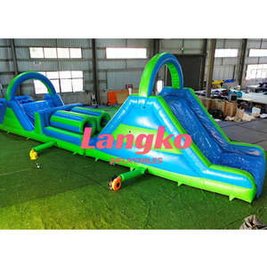 Parco Divertimenti Gonfiabile Commerciale per Bambini e Adulti: Grande Castello Gonfiabile da Esterno con Scivolo e Ostacoli - Combo Parco Tematico Gonfiabile - Product Image 2