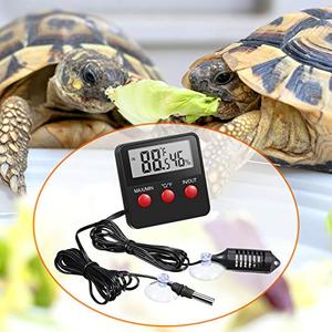Thermomètre et hygromètre numériques pour reptiles avec sonde externe – Terrarium, incubateur, cage, humidor - Product Image 6
