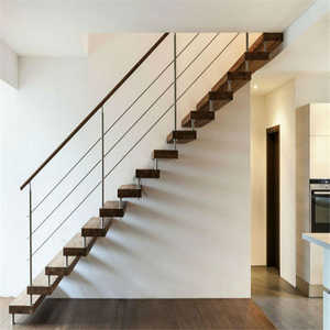 <span class=keywords><strong>Escalier</strong></span> intérieur <span class=keywords><strong>en</strong></span> <span class=keywords><strong>bois</strong></span> personnalisé Prima <span class=keywords><strong>Escalier</strong></span> à limon simple et droit avec plate-forme tournante - Product Image 4