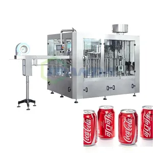 Automatic Small 330ml Carbonated Soft Drinks / Beer / Cola Beverage Can Filling Machine Production Line Price