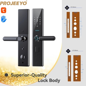 ระบบล็อคกล้อง Wi-Fi อัจฉริยะตัวอ่านการ์ดตัวอ่านการ์ด ttlock แบบรวมกระจกอลูมิเนียมอัลลอยด์แบบอัจฉริยะกันน้ำรหัสผ่านสำหรับบ้าน - Product Image 4