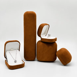 Factory Custom Logo Luxury Microfiber Jewellery <b>Box</b> <b>Ring</b> Necklace Earrings Bracelet Jewelry Case <b>Box</b> <b>for</b> Wedding <b>Gift</b> Display - Product Image 1