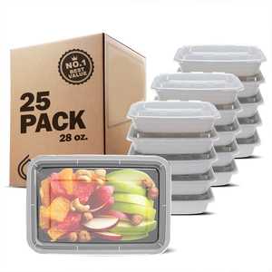Contenedores de Plástico PP al por Mayor para Preparación de Comidas, Recipientes Desechables para Comida para Llevar de Restaurantes - Product Image 1