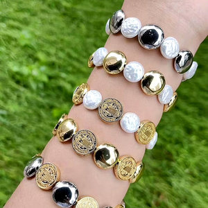 <span class=keywords><strong>Pulsera</strong></span> de perlas de <span class=keywords><strong>San</strong></span> <span class=keywords><strong>Benito</strong></span> con cuentas religiosas de <span class=keywords><strong>San</strong></span> <span class=keywords><strong>Benito</strong></span>, <span class=keywords><strong>pulsera</strong></span> de perlas de concha Natural, <span class=keywords><strong>pulsera</strong></span> elástica con abalorio religioso - Product Image 1