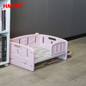 Hoge Kwaliteit Plastic Pe Roze Hond Bedden Met Twee Kommen - Product Image 5