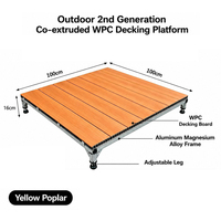 Système de terrasse extérieure facile à installer, de haute qualité, résistant à l'humidité, terrasse modulaire en WPC préfabriquée pour la maison