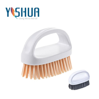 Brosse de nettoyage ménagère en PP pour éliminer les taches, avec poils doux, adaptée au nettoyage de la buanderie, brosse à linge à long manche