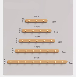 No-Drill Walnut Wood & Brass <b>Wall</b> <b>Hook</b>, Self-Adhesive Coat <b>Hook</b> for Bathroom, Kitchen, Entryway - Product Image 3