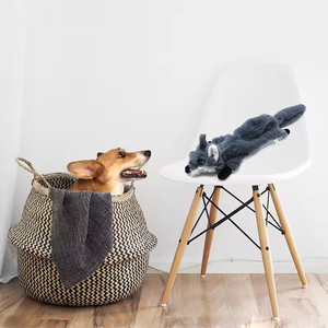 Jouets à mâcher en peluche de haute qualité pour animaux de compagnie, jouet pour chiot en forme de coquille, jouet pour chien en peluche froissée, loup, renard, sans rembourrage - Product Image 2