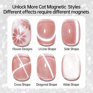 UR SUGAR 15ml Nueva Llegada 48 Colores Esmalte de Uñas en Gel Ojo de Gato con Cuentas de Cristal OEM Brillo Gel Ojo de Gato para Arte de Uñas - Product Image 6