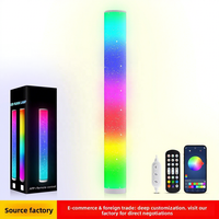 Nouvelle Lampe sur Pied LED RGB avec Contrôle par APP, Activée par la Voix, Effet Ciel Étoilé, Veilleuse Ambiante pour Chambre, Salon et Fêtes