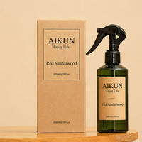 Aikun - Juego de Pulverizadores de Fragancia en Caja de Cartón Kraft con Adhesivo y Logotipo Personalizado, Aroma Duradero, Envase Redondo de PET Ámbar de 200 ml, MOQ Bajo de 200 Unidades, para Días Festivos