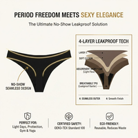 Hygieia Culottes Menstruelles Personnalisées Sexy Sans Coutures OEKO-TEX FDA Anti-Fuites pour Flux Léger