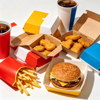 Boîte à hamburger en papier kraft anti-graisse, personnalisée, jetable, emballage à clapet pour la restauration rapide